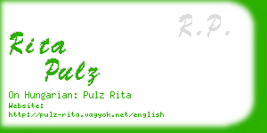 rita pulz business card